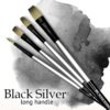 Black Silver Long Handle