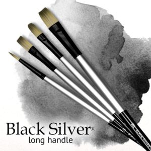 Black Silver Long Handle