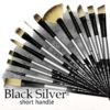 Black Silver Short Handle