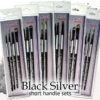 Black Silver Short Handle Sets